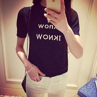 Lettering Short Sleeve T-shirt