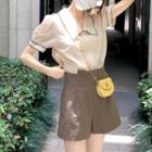 Short-sleeve Blouse / Wide Leg Shorts / Set