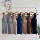V-neck Fleece-lined Tank Top