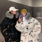 Couple Matching All Over Print Parka