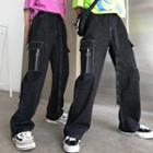 Couple Matching Zip Straight-cut Pants