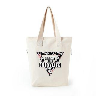 Lettering Canvas Tote Bag (various Designs)