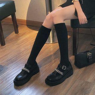 Chain Strap Platform Mary Jane Shoes