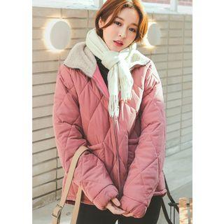 Tall Size Quilted Zip-up Jacket