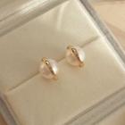 925 Sterling Silver Faux Pearl Stud Earring 1 Pair - S925 Silver - One Size