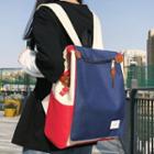 Color Block Lightweight Zip Backpack