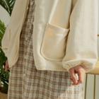 Pocket-patch Cotton Cardigan Ivory - One Size