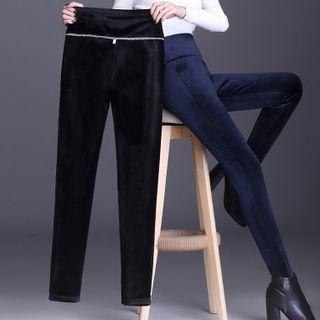 Fleece Lined Velvet Pants