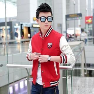 Stand-collar Baseball Jacket