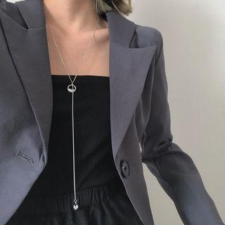 Rhinestone Y Necklace 1 Pc - As Shown In Figure - One Size