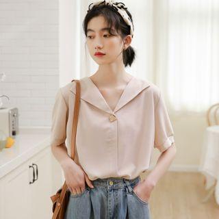 Short-sleeve Sailor-collar Top