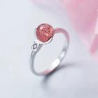 925 Sterling Silver Bead Open Ring As Shown In Figure - One Size