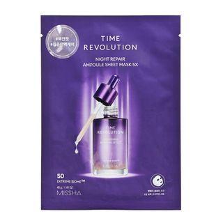 Missha - Time Revolution Night Repair Ampoule Sheet Mask 5x 40g X 1 Pc