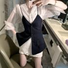Set: Long Shirt + Spaghetti Strap Dress