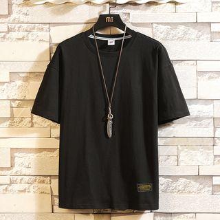 Elbow-sleeve Tag T-shirt