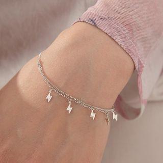 Lightning Fringed Sterling Silver Bracelet