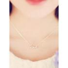 Rhinestone Lettering Necklace