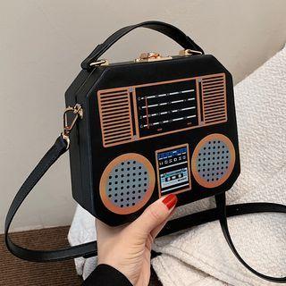 Top Handle Box Crossbody Bag Black - One Size