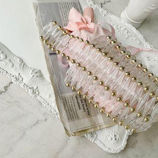 Transparent Bead Hand Bag Transparent - One Size