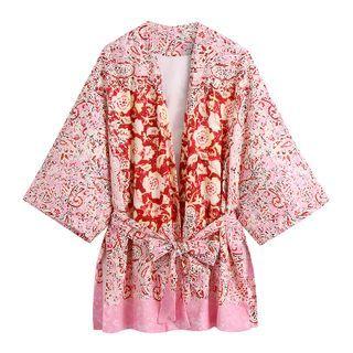 Floral Tie-waist Jacket