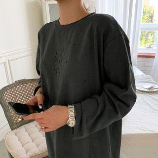 Punched Long T-shirt Dress