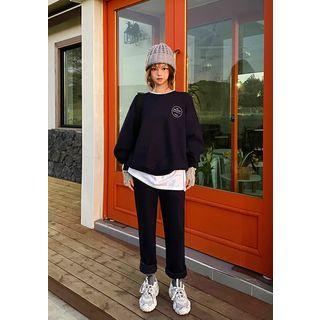 Fleece-lined Sweatshirt & Sweatpants Set