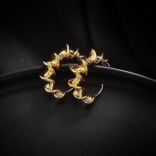 Twisted Hoop Earring 1 Pair - Earring - Gold - One Size
