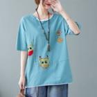 Short-sleeve Cartoon Patch Embroidered T-shirt