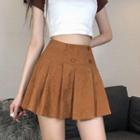 Plain Mini Pleat Skirt