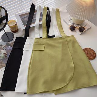 Applique Mini Overall Dress
