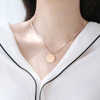 Lettering Disc Necklace