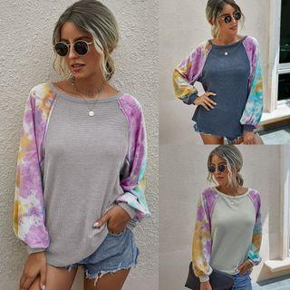 Tie Dye Panel Sweatshirt