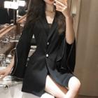 Button-up Mini Coat Dress
