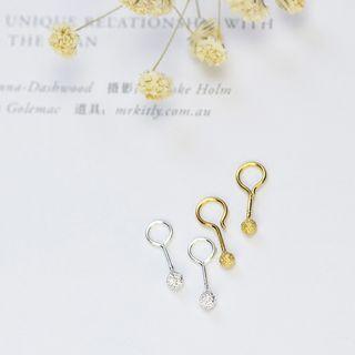 Bead Drop Hoop Earrings