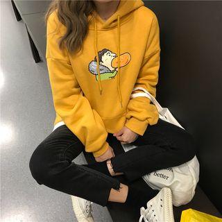 Cartoon Printed Hooded Sweatshirt