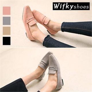 Faux-sued Penny Loafers