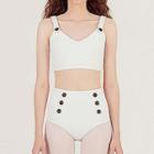 Set: Bikini Top + Bottom + Short-sleeve Jacket