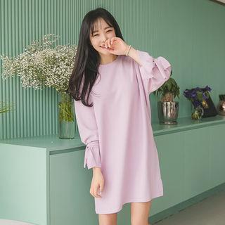 Tie-cuff T-shirt Dress