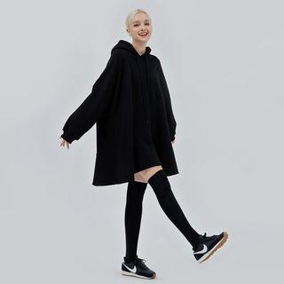 [lovb] Ruffled Mini Hoodie Dress