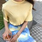 Slit-back Loose-fit T-shirt