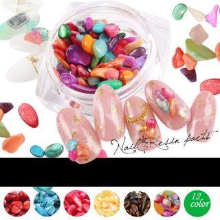 Stone Nail Art Decoration Set - 12 Colors Assorted - One Size