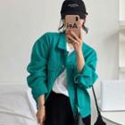 Plain Single-breasted Denim Jacket