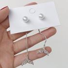 Fish Tail Earring 1 Pair - Silver - One Size