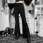 High Waist Velvet Bell Bottom Pants