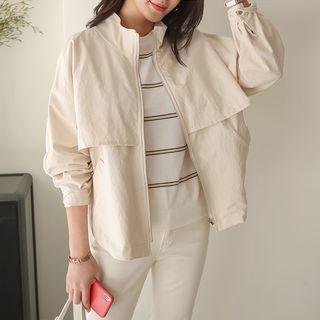 Flap-front Zip-up Parka