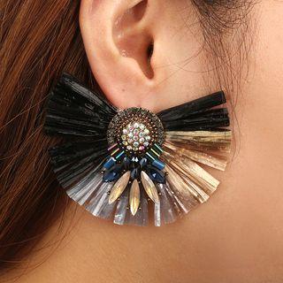 Alloy Rhinestone Fringed Earring