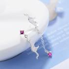 Cat Non-matching Drop Earring Silver - One Size