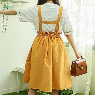 Band-waist Suspender Skirt