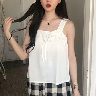 Wide-strap Chiffon Top