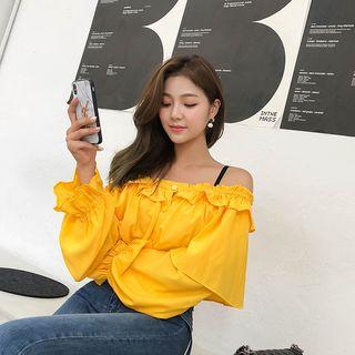 Off-shoulder Capelet Blouse